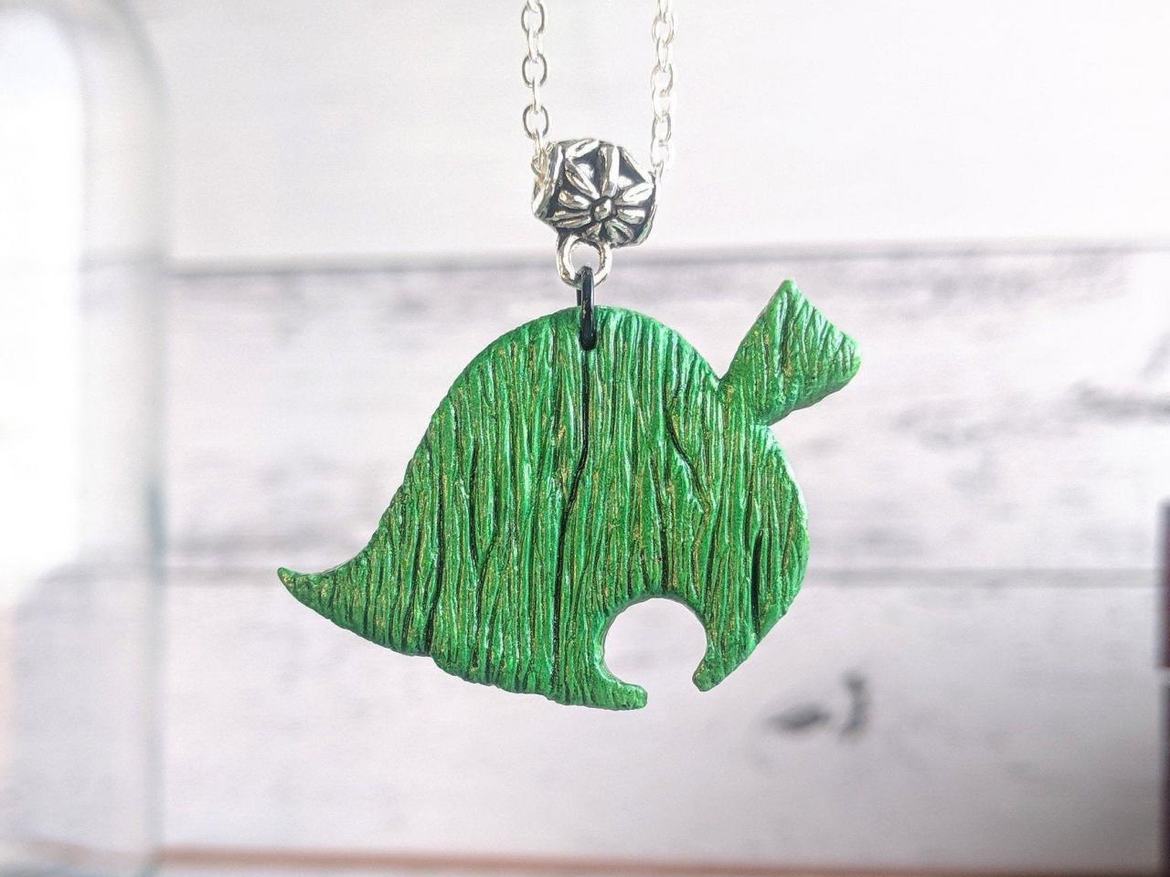 Leaf Pendant - Polymer Clay Pendant - Handmade Necklace - Animal Crossing Leaf
